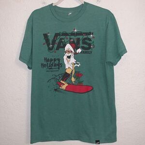 Vans Christmas Kalikimaka Green T-Shirt Men’s Size M